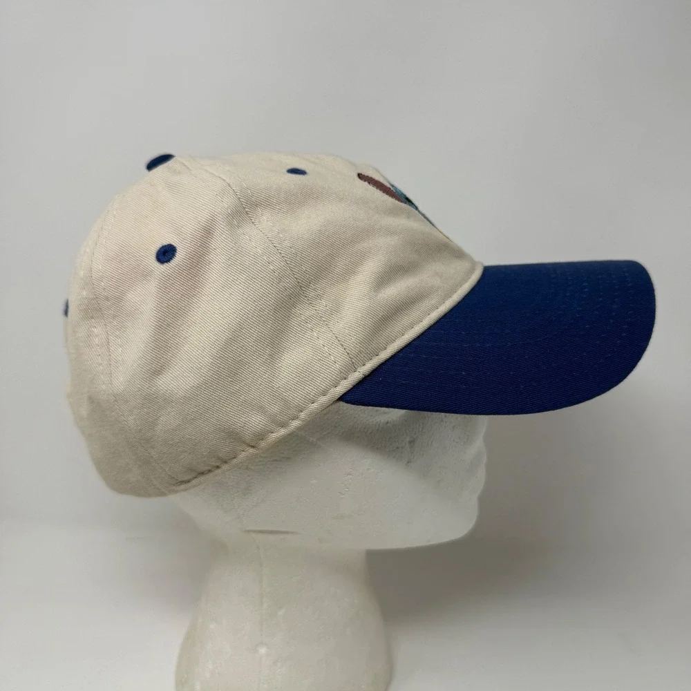 Disney Stitch Embroidered Baseball Cap Blue Tan Adult Adjustable‎ Strapback